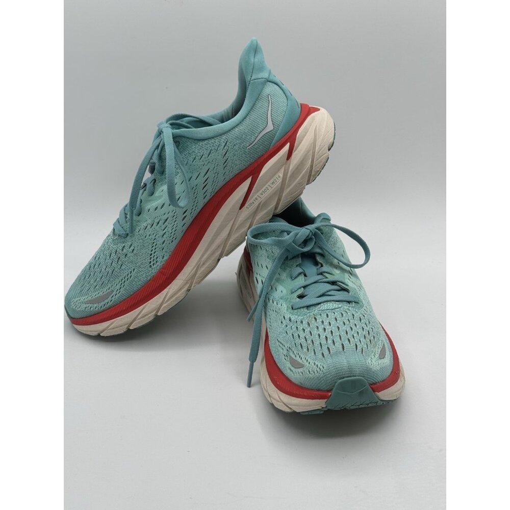 Hoka One One Clifton 8 Women Running Athletic Shoe Size 7 B Aquarelle Blue - Picture 8 of 12